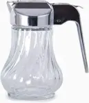 Happy Sales HSHJ- 4HNGLS, 4 fl oz Classic Glass Jar Syrup Dispenser Condensed Milk Oil Vinegar Soy Sauce Honey Jar Honey Pot With Zinc Top