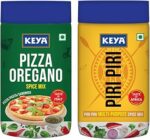 Keya Sprinklers Combo | Italian Pizza Oregano 75g | Piri Piri Spice Mix 90g | Seasonings For Pizza & Pasta | Premium All Natural & Healthy Italian Spice Blend for Pizza, Pasta | Sprinkler | No Artificial Flavours and Colours | Pack of 2