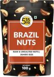 5:15PM Jumbo Brazil Nuts | Handpicked & Exotic Brazilian Nuts | Raw Unsalted 100% Natural Whole Brazil Nuts 100g