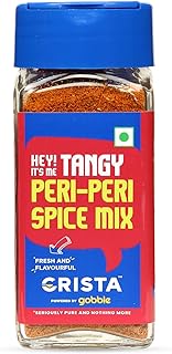 CRISTA Tangy Peri-Peri Spice Mix | Exotic Spices | Multi-purpose Seasoning | Trans Fat Free | Vegan | Zero added Colours, Fillers, Additives & Preservatives | 45 gms
