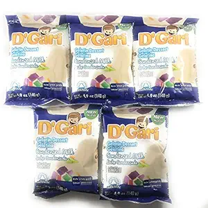D'Gari Gelatin Dessert Leche Condensada- Condensed Milk 4.9 oz- 5 pack