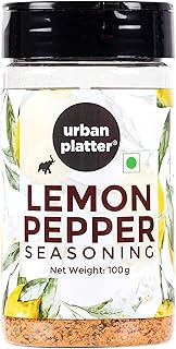 urban platter Lemon Pepper Seasoning Mix Shaker Jar, All Natural, Zesty & Lively, 100 g