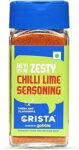 CRISTA Zesty Chilli Lime Seasoning | Chilly & Lemon Spice Blend | Trans Fat Free | Vegan | Zero added Colours, Fillers, Additives & Preservatives | 50 gms