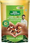 Tata Sampann Luxe Dry Fruit & Nut Mix, 200g, Source of Protein, Magnesium & Phosphorus, Rich in Dietary Fiber, Flavourful & Crunchy Snack, Almonds, Cashews, Green Raisins, Black Raisins, Pistachios, & Cranberries