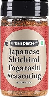 Urban Platter Japanese Shichimi Togarashi Seasoning Shaker Jar, 80g [an All Purpose Seasoning, Spicy, Flavourful, Seasoning for Snacks, Signature Japanese Spice Blend]